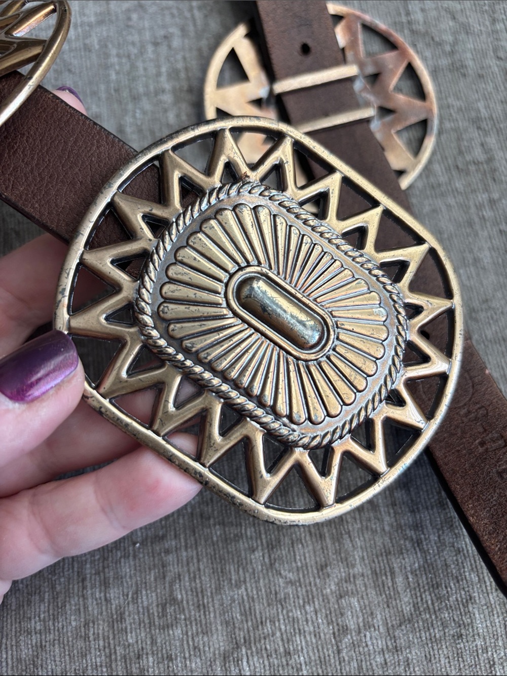 3-D (Ranch) Concho Belt - Picture 3 of 14